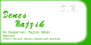 denes majzik business card